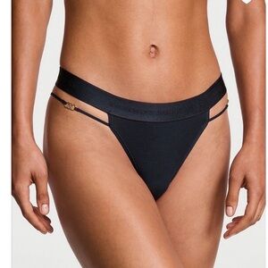 Very sexy Victoria secret logo cotton strappy thong panty